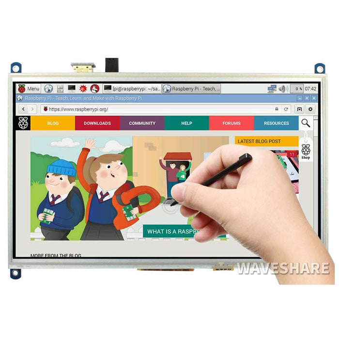 10.1" IPS Resistive Touchscreen LCD (1024×600) by Waveshare - The Pi Hut