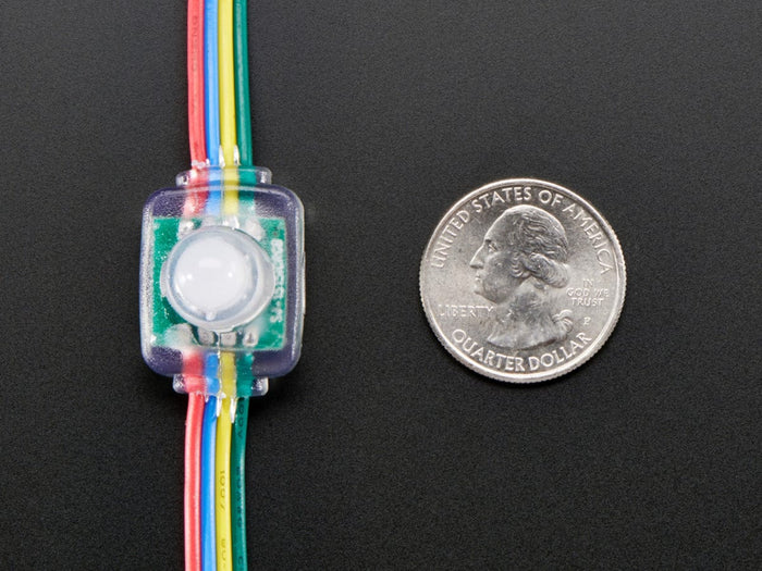 12mm  Diffused Flat Digital RGB LED Pixels (Strand of 25) (WS2801) [Discontinued] by The Pi Hut - The Pi Hut