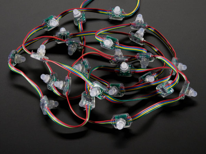 12mm  Diffused Flat Digital RGB LED Pixels (Strand of 25) (WS2801) [Discontinued] by The Pi Hut - The Pi Hut