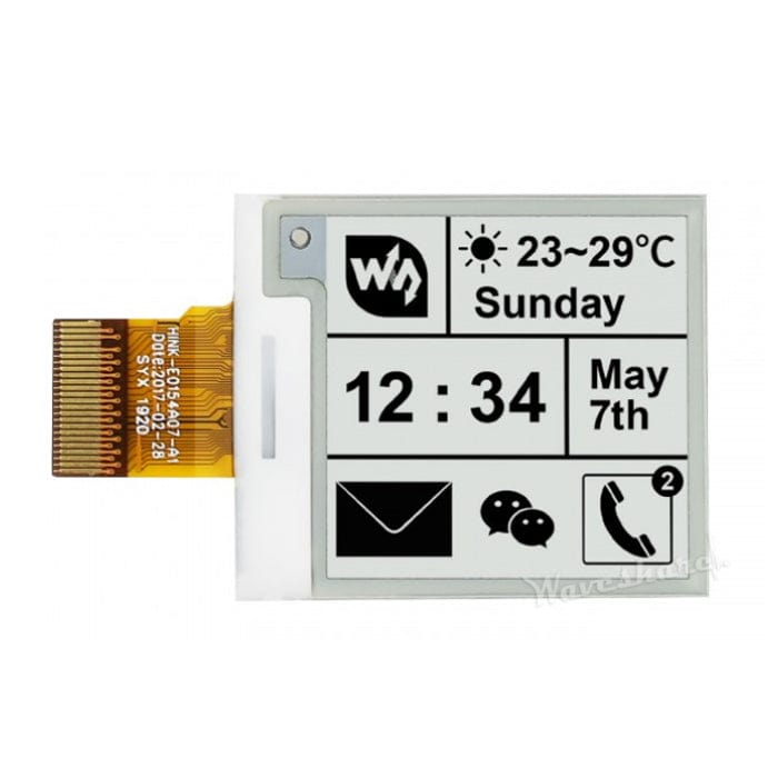 1.54" E-Ink Raw Display Panel (200x200) by Waveshare - The Pi Hut