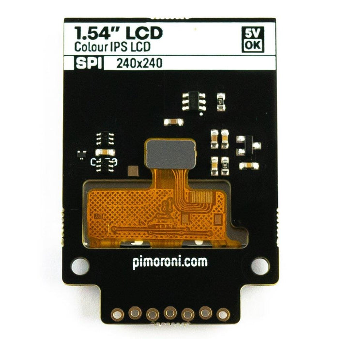1.54" SPI Colour Square LCD (240x240) Breakout by Pimoroni - The Pi Hut