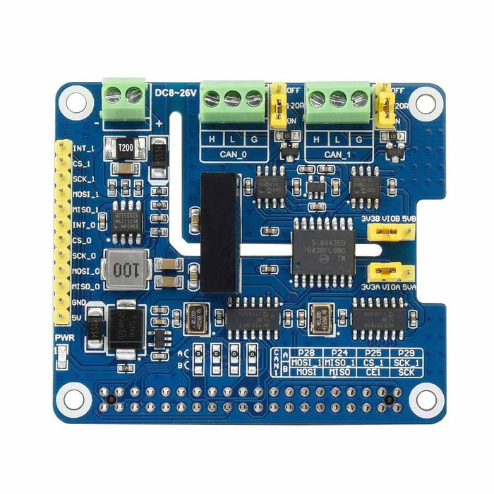 2-Channel Isolated CAN FD Expansion HAT for Raspberry Pi by Waveshare - The Pi Hut