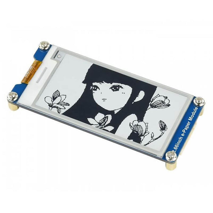 2.66" E-Paper Display Module (Black/White) (296×152) by Waveshare - The Pi Hut