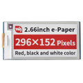 2.66" E-Paper Display Module for Raspberry Pi Pico (Red/Black/White) (296×152) by Waveshare - The Pi Hut