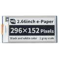2.66" E-Paper Display Module for Raspberry Pi Pico (Black/White) (296×152) by Waveshare - The Pi Hut
