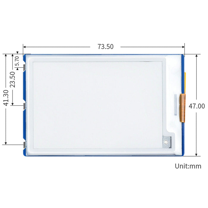 2.7" E-Paper Display Module for Raspberry Pi Pico (264 x 176) by Waveshare - The Pi Hut