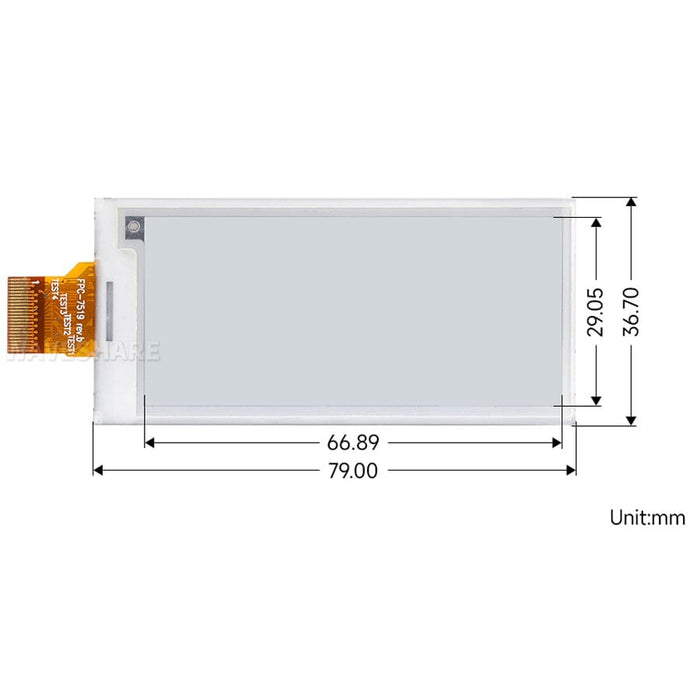 E-Ink Display Raw Panel - 2.9" (296x128) by Waveshare - The Pi Hut