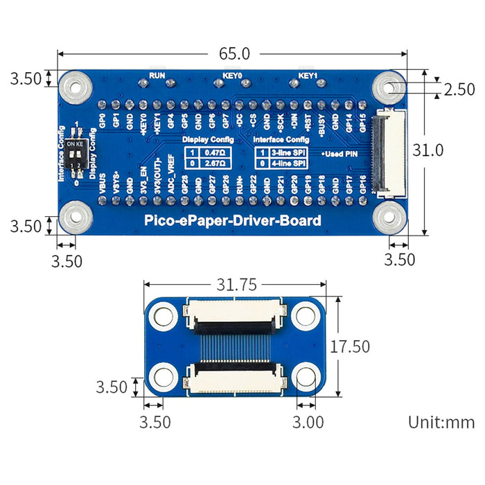 2.9" Flexible E-Paper Display Module for Raspberry Pi Pico (Black/White) (296×128) by Waveshare - The Pi Hut
