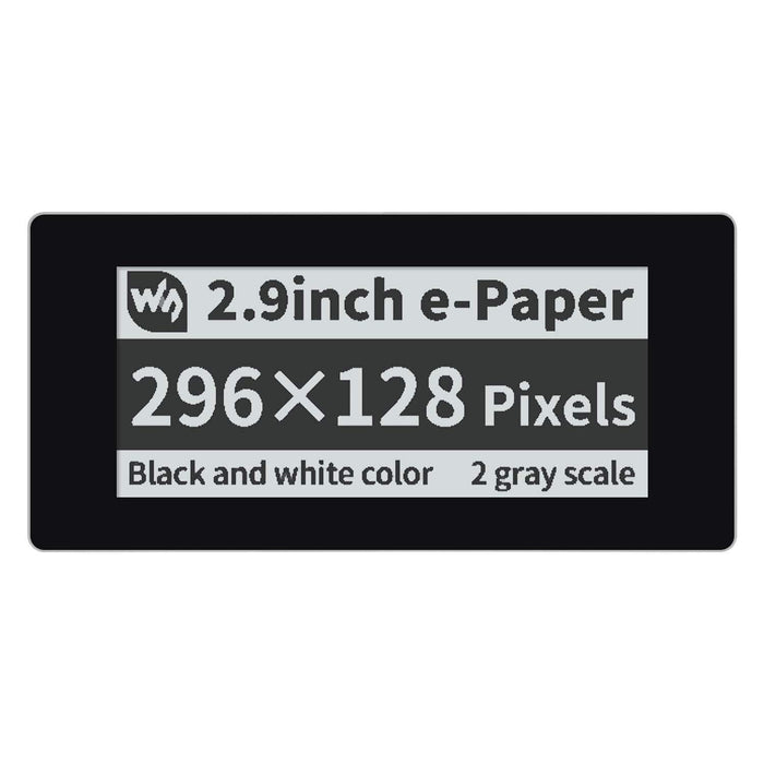 2.9" Touchscreen E-Paper Display Module for Raspberry Pi Pico (296×128) (Black/White) by Waveshare - The Pi Hut