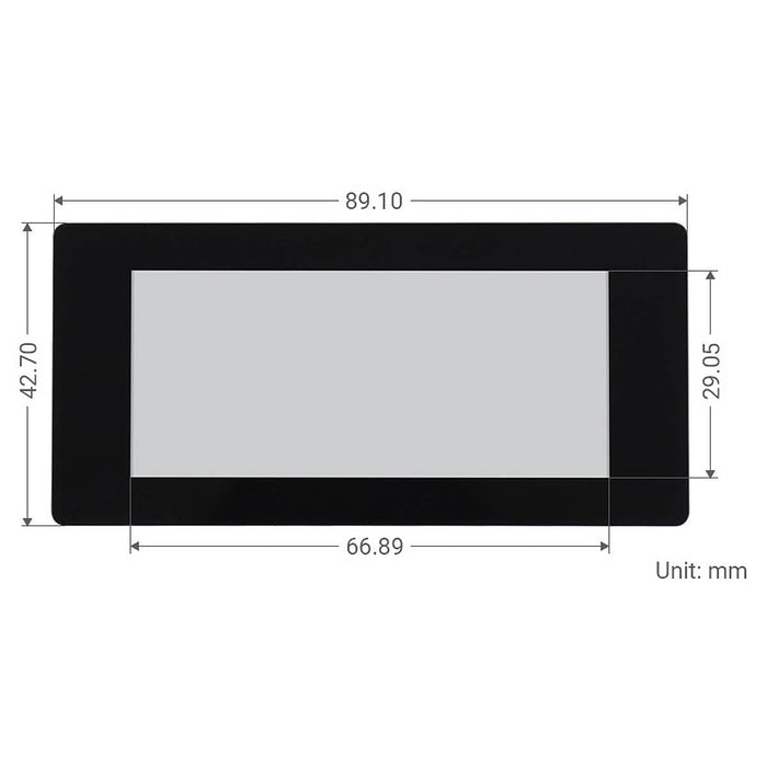 2.9" Touchscreen E-Paper Display Module for Raspberry Pi Pico (296×128) (Black/White) by Waveshare - The Pi Hut