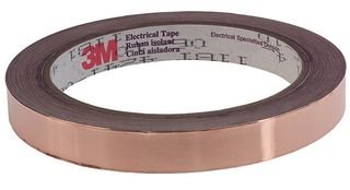 3M 1181 TAPE (1/2"X18YDS) TAPE, FOIL SHIELD, COPPER, 0.5INX18YD