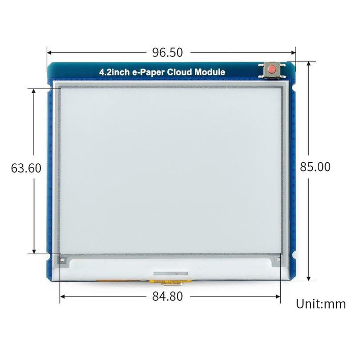 4.2" E-Paper Cloud Module with WiFi (400×300) [Discontinued] by Waveshare - The Pi Hut