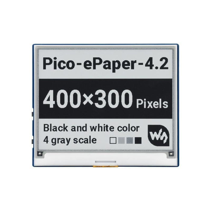 4.2" E-Paper Display Module for Raspberry Pi Pico (Black/White) (400×300) by Waveshare - The Pi Hut