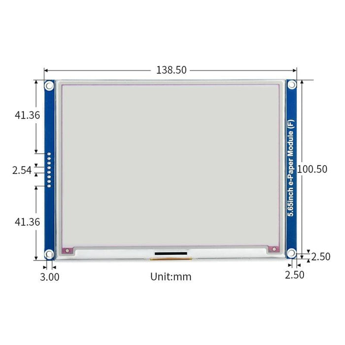 5.65" ACeP 7-Colour E-Paper Display Module by Waveshare - The Pi Hut