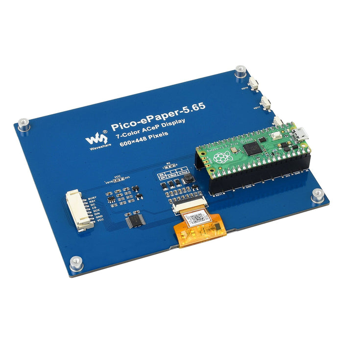 5.65" ACeP 7-Colour E-Paper Display Module for Raspberry Pi Pico by Waveshare - The Pi Hut