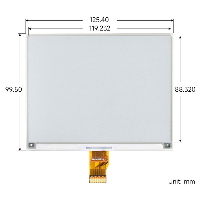 5.83" E-Paper Display Module for Raspberry Pi Pico (648×480) (Black/White) by Waveshare - The Pi Hut