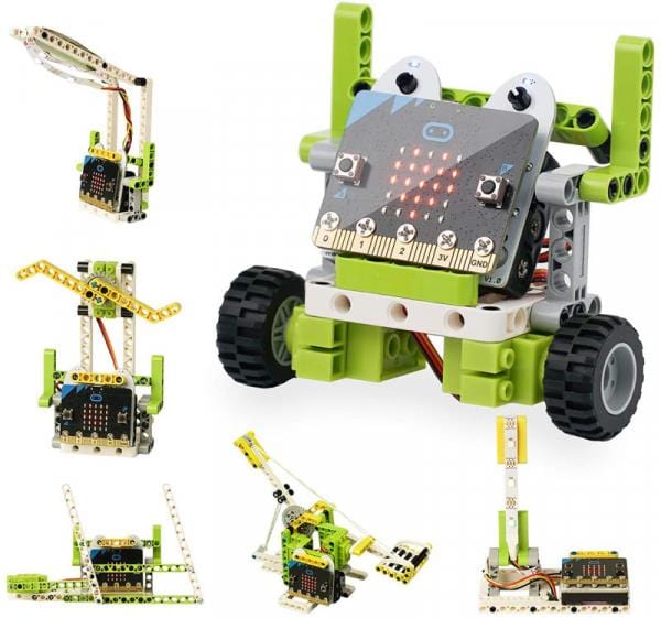 6-in-1 Ring:bit Bricks Pack for micro:bit (Building Brick Compatible) by Elecfreaks - The Pi Hut