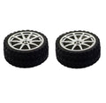65mm x 25mm Wheel Pair - Silver [Discontinued] by The Pi Hut - The Pi Hut