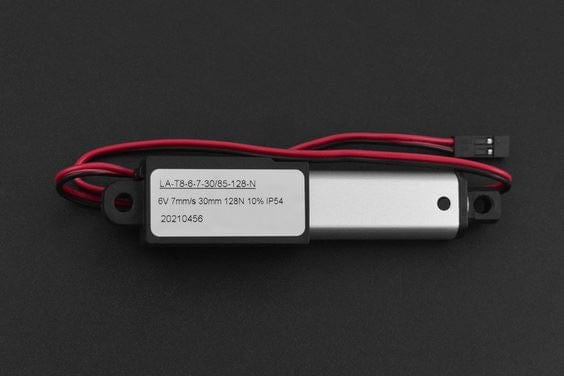 6V Electric Push Rod 30mm-128N by The Pi Hut - The Pi Hut