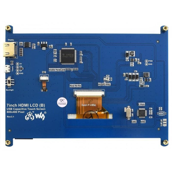7" Capacitive Touchscreen LCD (Low Power) (800×480) by Waveshare - The Pi Hut