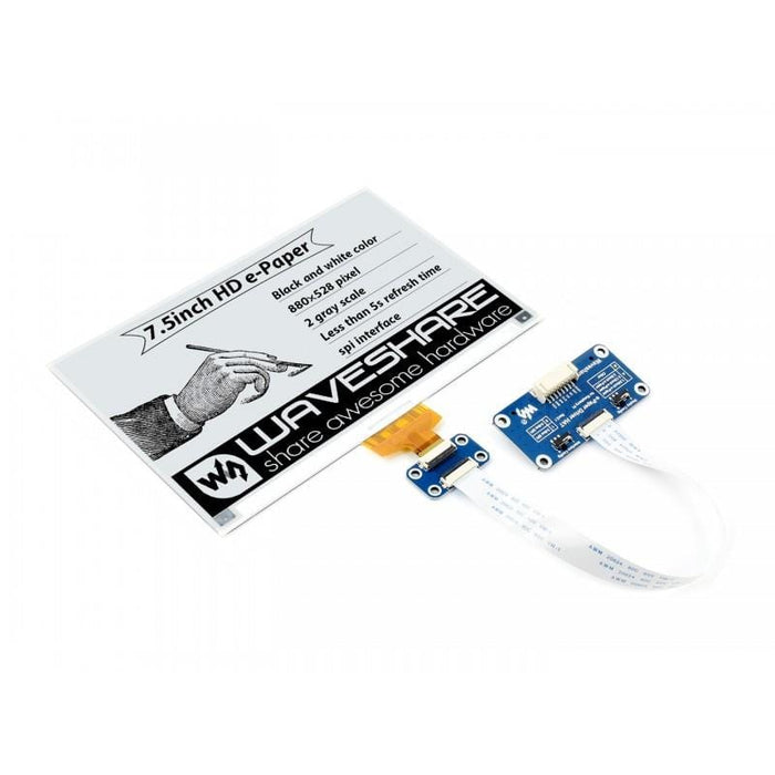 7.5" HD E-Ink Display & HAT for Raspberry Pi [Discontinued] by Waveshare - The Pi Hut