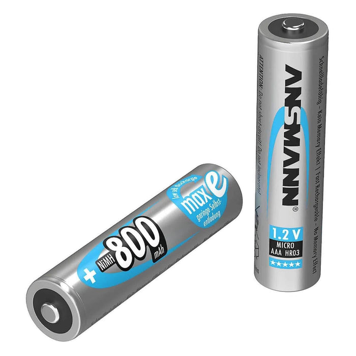 800mAh NiMH Rechargeable AAA Batteries (2-Pack) by ANSMANN - The Pi Hut