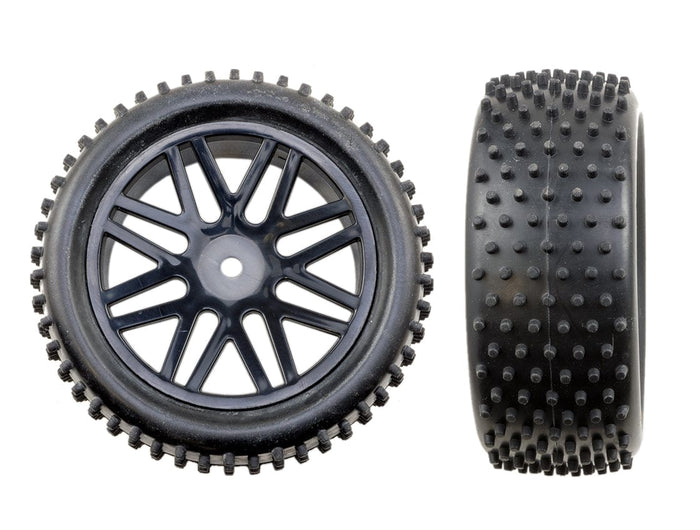 87mm x 35mm Off-Road Wheel Pair - Black [discontinued] by The Pi Hut - The Pi Hut