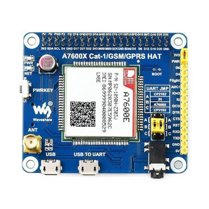 A7600E LTE Cat-1 HAT for Raspberry Pi [Discontinued] by Waveshare - The Pi Hut