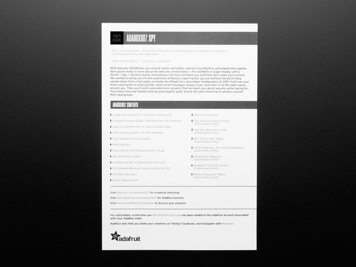 AdaBox007 - SPY [discontinued] by Adafruit - The Pi Hut