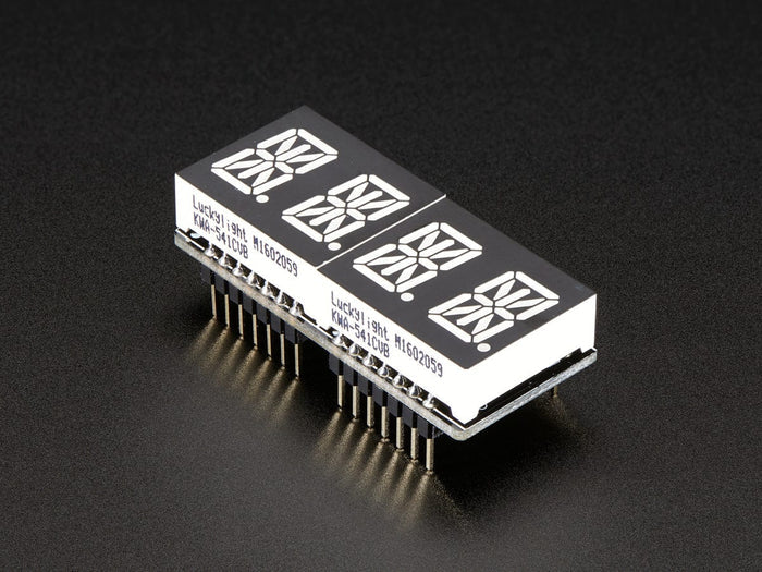 Adafruit 0.54" Quad Alphanumeric FeatherWing Display - Blue by Adafruit - The Pi Hut