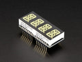 Adafruit 0.54" Quad Alphanumeric FeatherWing Display - White by Adafruit - The Pi Hut