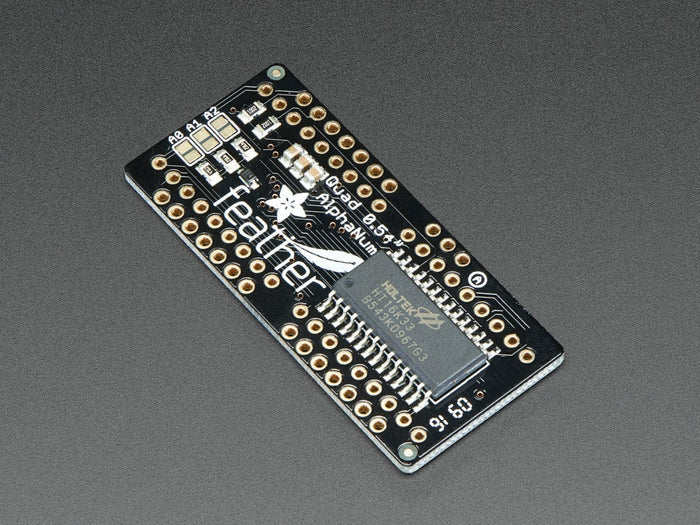 Adafruit 0.54" Quad Alphanumeric FeatherWing Display - White by Adafruit - The Pi Hut