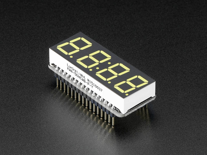 Adafruit 0.56" 4-Digit 7-Segment Display w/ FeatherWing - White [Discontinued] by Adafruit - The Pi Hut