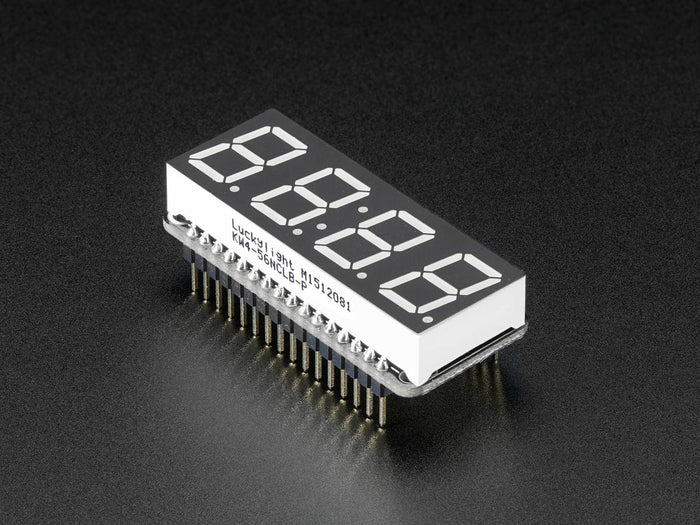 Adafruit 0.56" 4-Digit 7-Segment FeatherWing Display - Red by Adafruit - The Pi Hut