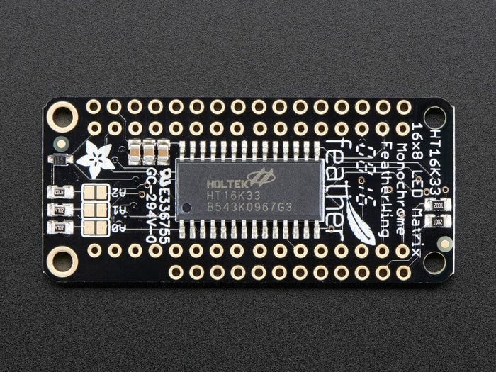 Adafruit 0.8" 8x16 LED Matrix FeatherWing Display - Red by Adafruit - The Pi Hut
