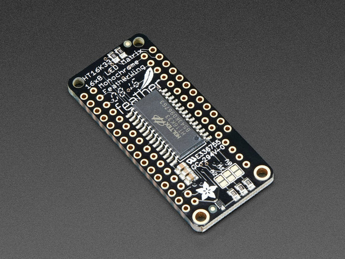 Adafruit 0.8" 8x16 LED Matrix FeatherWing Display Kit - Green by Adafruit - The Pi Hut