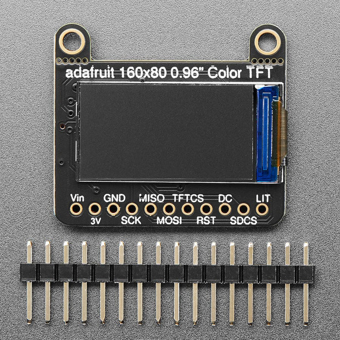 Adafruit 0.96" 160 x 80 Color TFT Display with MicroSD Card Breakout (ST7735) by Adafruit - The Pi Hut