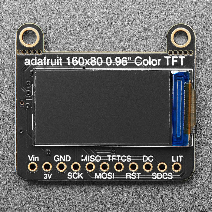 Adafruit 0.96" 160 x 80 Color TFT Display with MicroSD Card Breakout (ST7735) by Adafruit - The Pi Hut