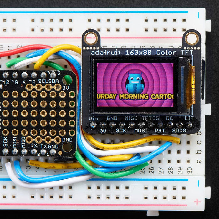 Adafruit 0.96" 160 x 80 Color TFT Display with MicroSD Card Breakout (ST7735) by Adafruit - The Pi Hut