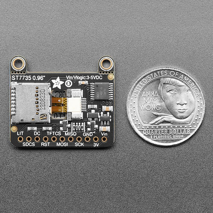 Adafruit 0.96" 160 x 80 Color TFT Display with MicroSD Card Breakout (ST7735) by Adafruit - The Pi Hut