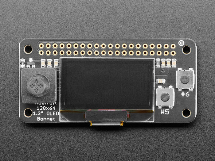 Adafruit 128x64 OLED Bonnet for Raspberry Pi by Adafruit - The Pi Hut