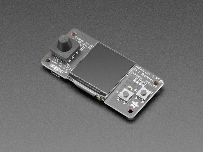 Adafruit 1.3" Color TFT Bonnet for Raspberry Pi (240x240 TFT + Joystick Add-on) by Adafruit - The Pi Hut