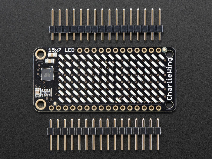 Adafruit 15x7 CharliePlex LED Matrix Display FeatherWing - Blue by Adafruit - The Pi Hut