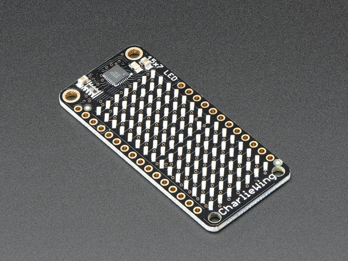 Adafruit 15x7 CharliePlex LED Matrix Display FeatherWing - Green by Adafruit - The Pi Hut