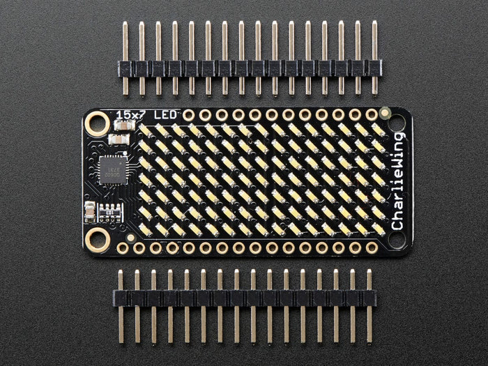 Adafruit 15x7 CharliePlex LED Matrix FeatherWing - Warm White by Adafruit - The Pi Hut