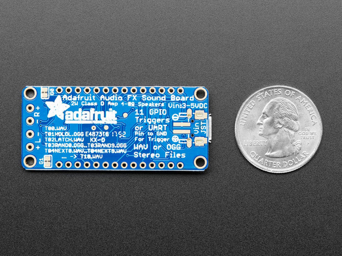 Adafruit Audio FX Sound Board + 2x2W Amp - WAV/OGG Trigger - 2MB by Adafruit - The Pi Hut