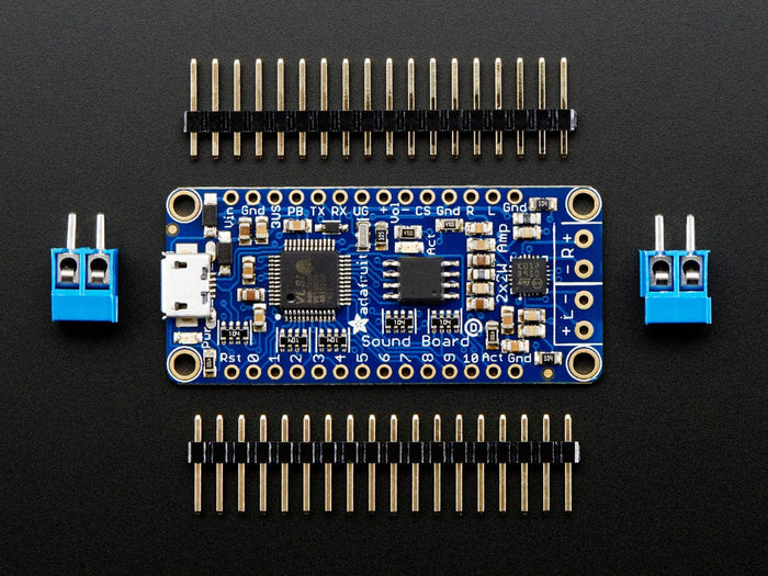 Adafruit Audio FX Sound Board + 2x2W Amp - WAV/OGG Trigger -16MB by Adafruit - The Pi Hut