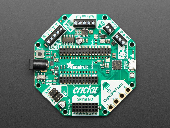 Adafruit CRICKIT FeatherWing for any Feather by Adafruit - The Pi Hut