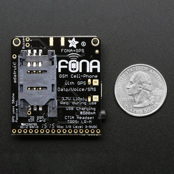 Adafruit FONA 808 - Mini Cellular GSM + GPS Breakout by Adafruit - The Pi Hut