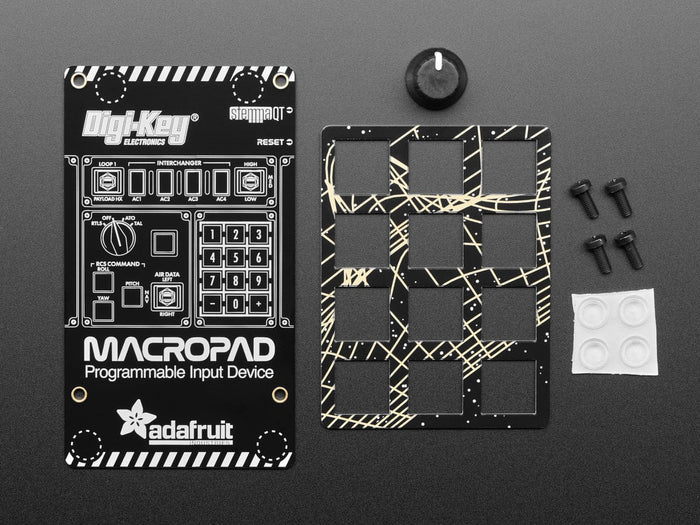 Adafruit MacroPad RP2040 Starter Kit - 3x4 Keys + Encoder + OLED by Adafruit - The Pi Hut